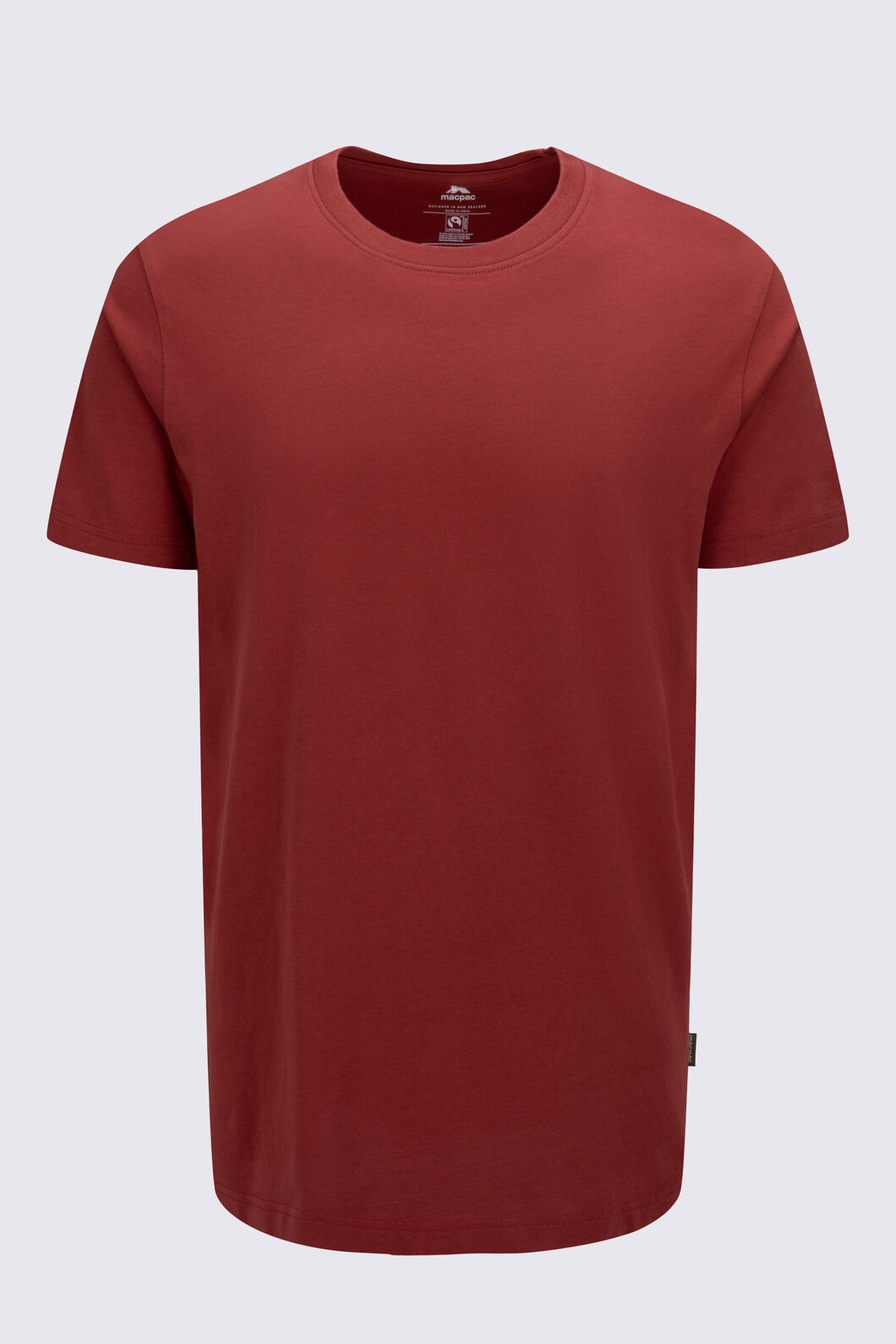 Macpac Men's Washed T-Shirt, Barn Red, hi-res