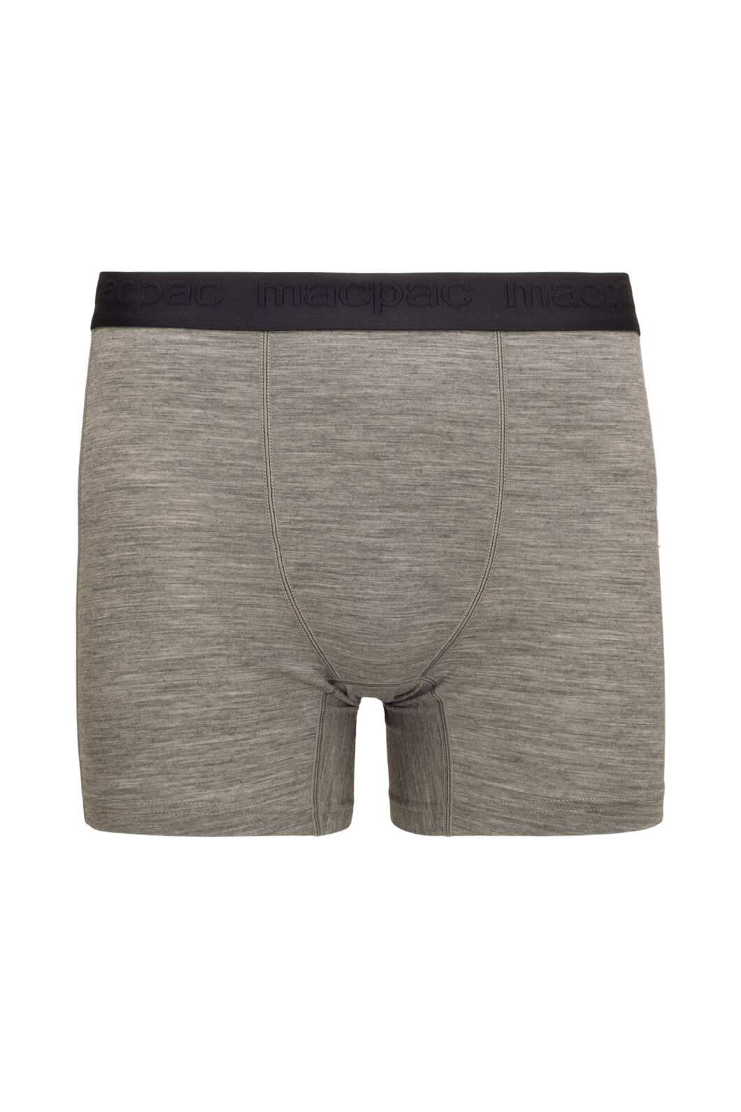 Macpac Men's 180 Merino Boxers, Mid Grey Marle/Black, hi-res