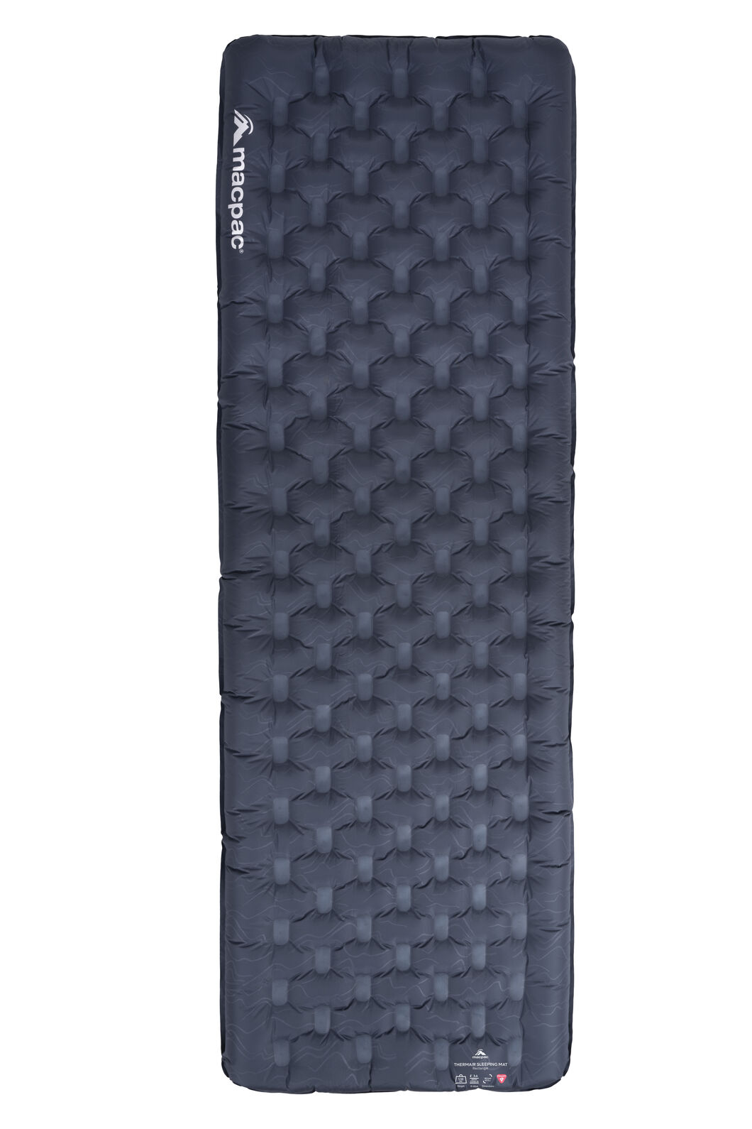 Macpac ThermAir Rectangular Sleeping Mat, Omber Blue Embossed, hi-res