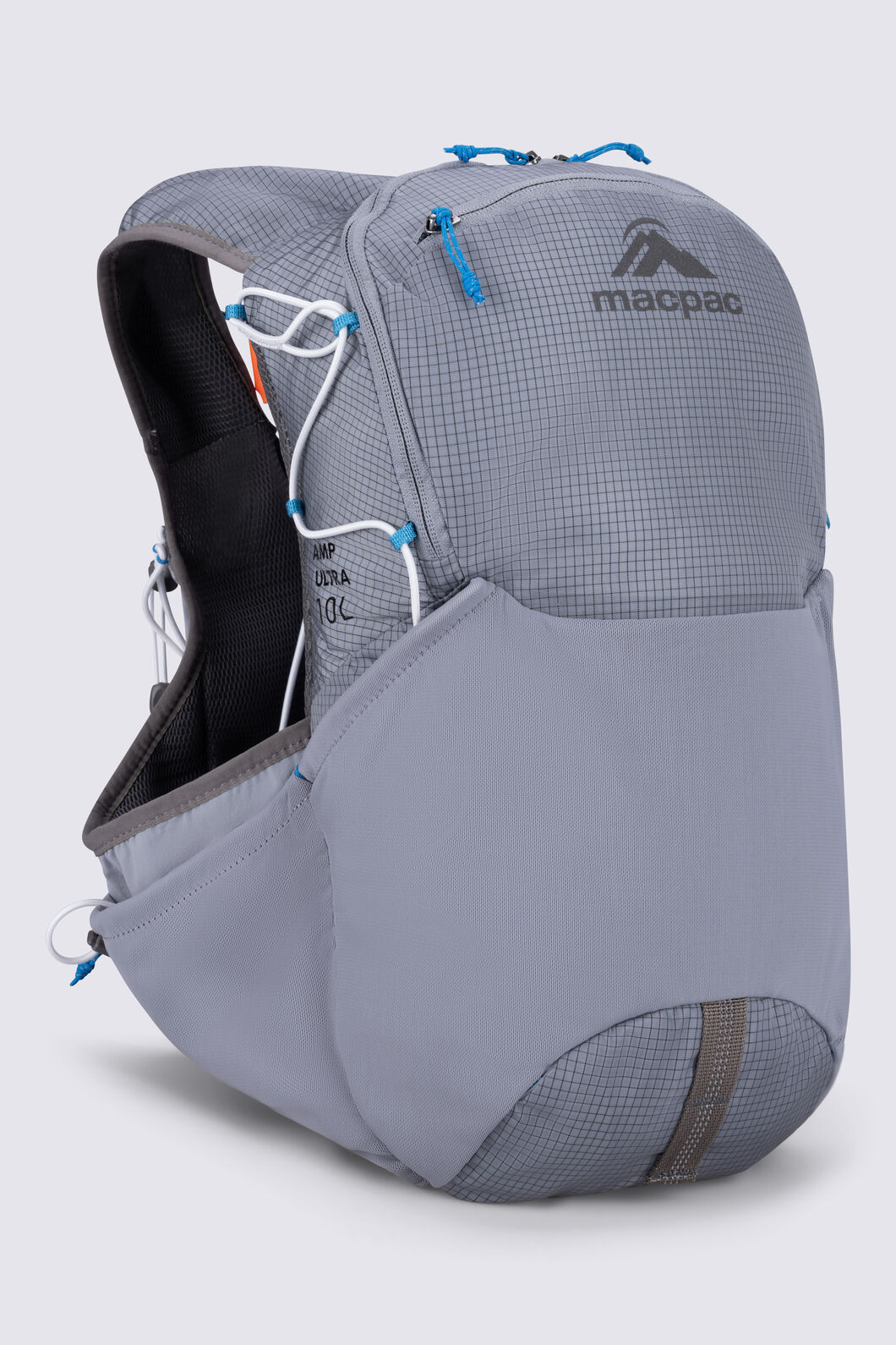 Macpac Amp Ultra 10L Running Vest, Steel, hi-res