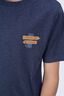 Macpac Kids' Cameron Hut Fairtrade Organic Cotton Short Sleeve T-Shirt, Navy Marle, hi-res