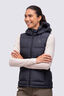 Macpac Women's Aurora Hooded Down Vest, Black, hi-res