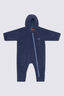 Macpac Baby Acorn Fleece Onesie, Navy, hi-res