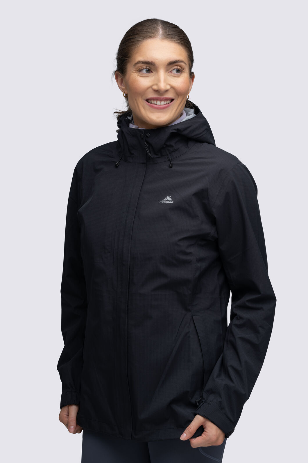 Macpac Women's Tempest Rain Jacket, Black, hi-res