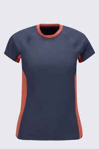 Macpac Women's Short Sleeve Rash Top, Odyssey/Burnt Sienna, hi-res