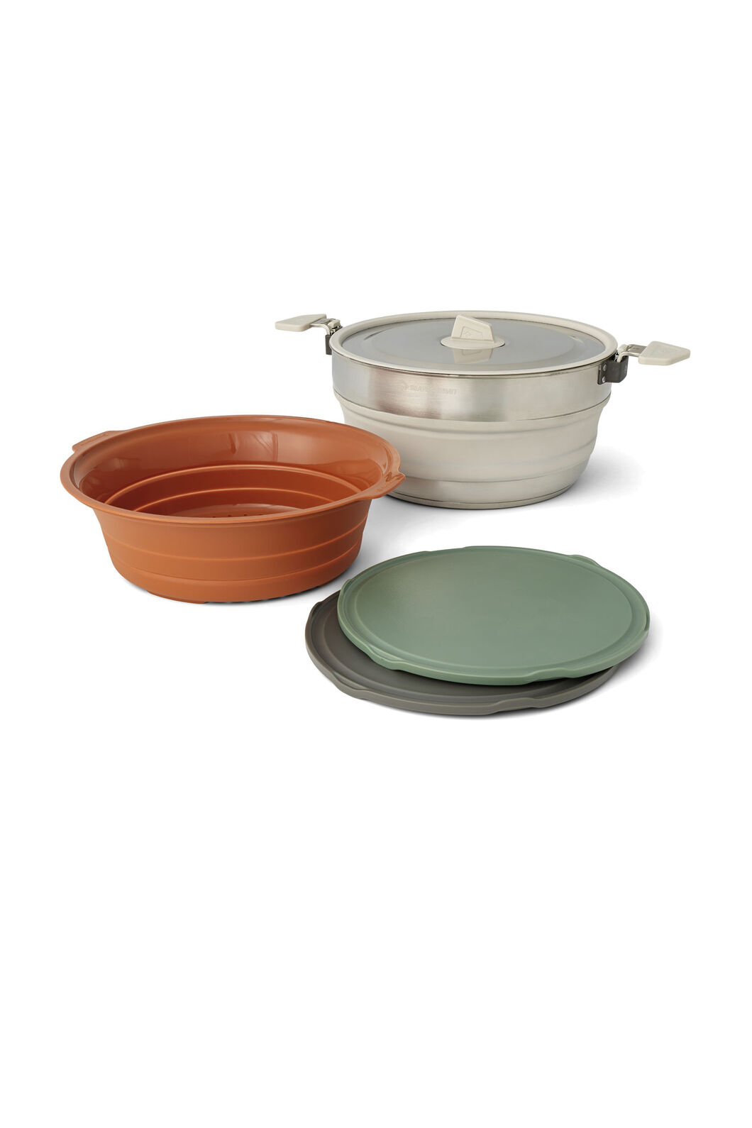 Sea to Summit 4 Piece Detour Essentials Camp Kitchen Kit, Laurel Wreath/Beluga/Moonstruc, hi-res