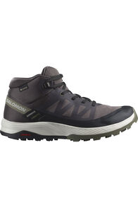 Salomon Women's Outrise Mid GTX Hiking Shoes, Shale/Black/Deep Lichen Green, hi-res
