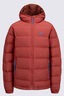 Macpac Kids' Halo Hooded Down Jacket, Red Ochre, hi-res
