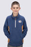 Macpac Kids' Heritage Fleece Pullover, Oceana/Bone Brown/Pelican, hi-res