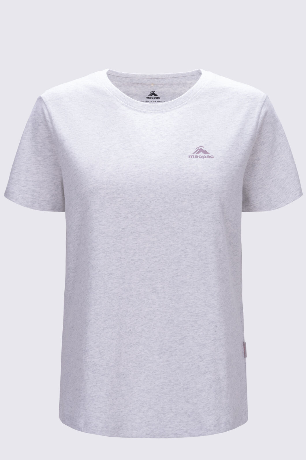 Macpac Women's Arthurs Pass NP Fairtrade Organic Cotton T-Shirt, Light Grey Marle, hi-res