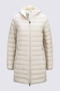 Macpac Women's Uber Light Hooded Down Coat ♺, French Oak, hi-res