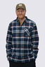 Macpac Men's Sutherland Flannel Shirt, Navy Plaid, hi-res