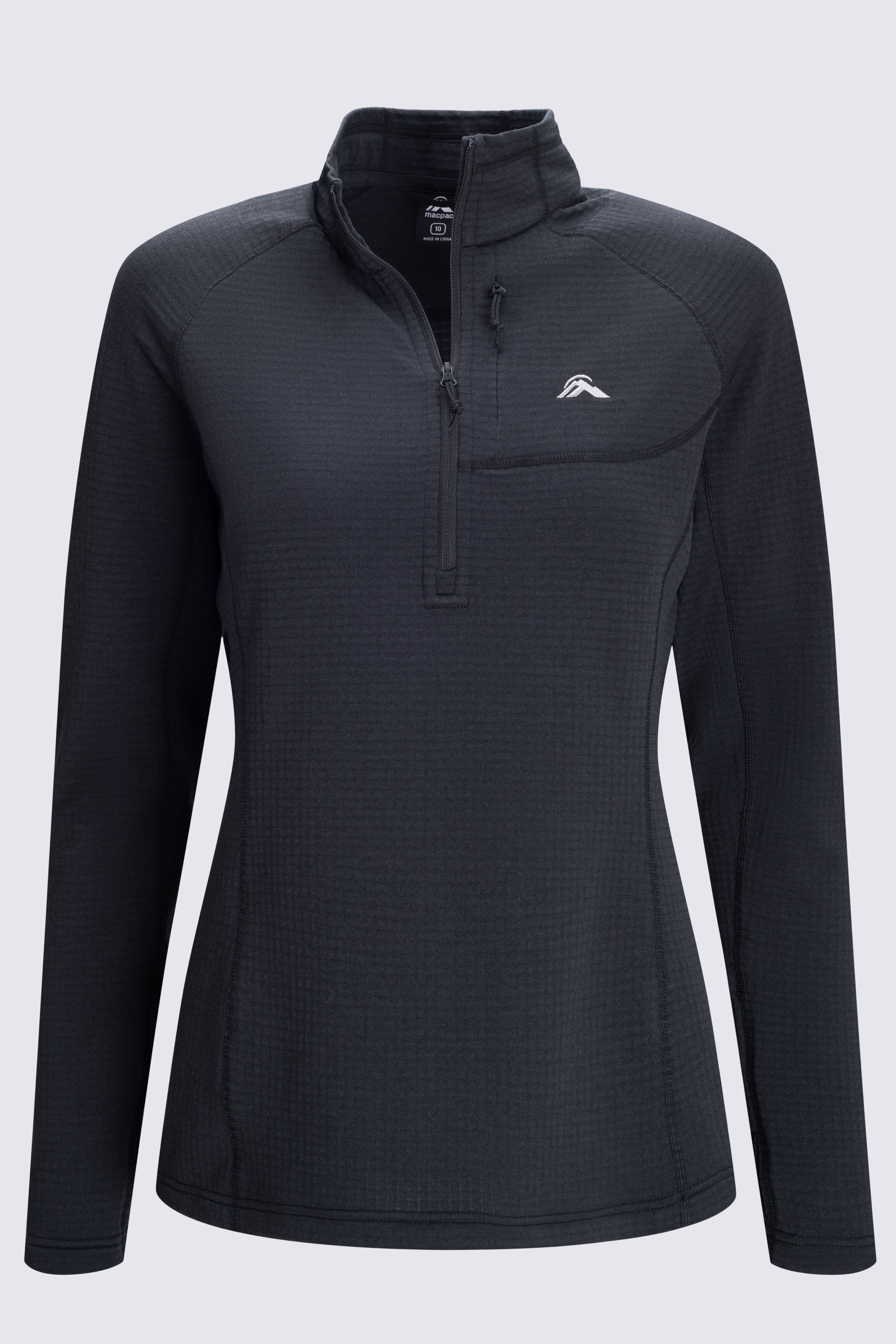 half zip pullover black