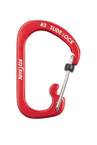Nite Ize SlideLock Aluminium Carabiner #3, Red, hi-res