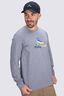 Macpac Men's logo Long Sleeve T-Shirt, Grey Marle, hi-res
