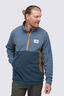 Macpac Men&rsquo;s Heritage Fleece Pullover, Bering Sea/Midnt Navy/Kangaroo, hi-res