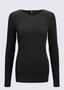 Macpac Women's 220 Merino Long Sleeve Top, Black, hi-res