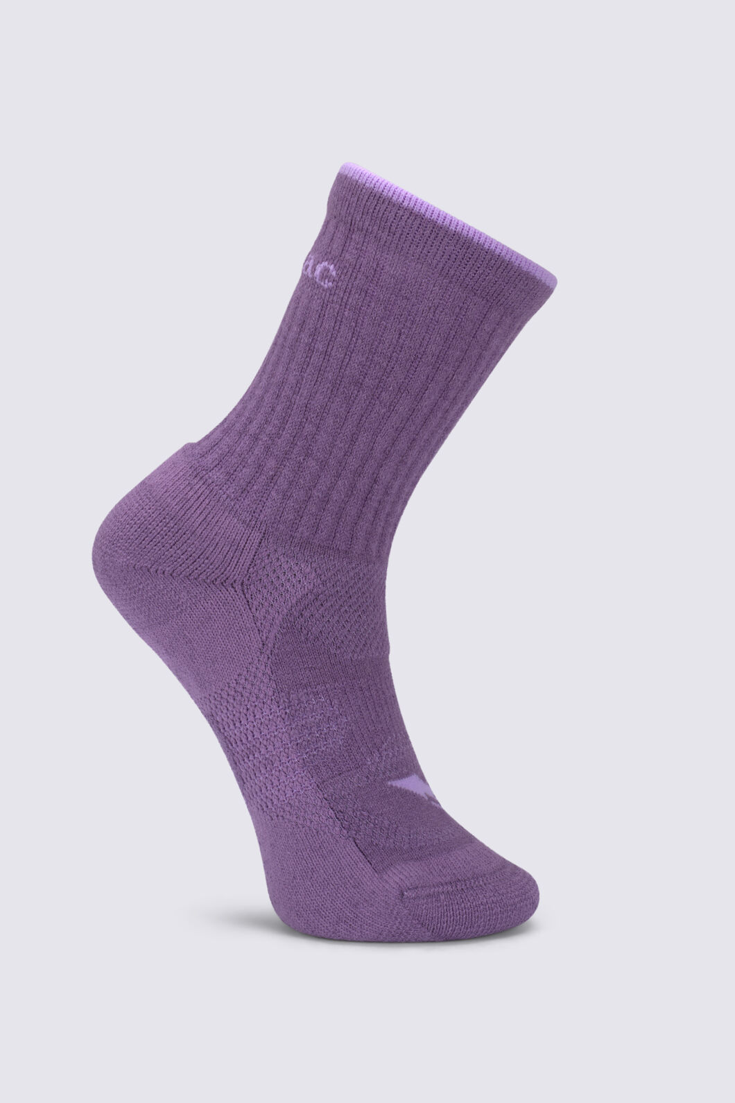 Macpac Kids' Merino Blend Crew Sock, Grapeade, hi-res