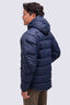 Macpac Men's Halo Hooded Down Jacket ♺, Navy Iris/Red Ochre, hi-res