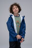 Macpac Kids&rsquo; Mistral Rain Jacket, Navy Peony, hi-res