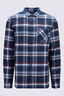 Macpac Men's Sutherland Flannel Shirt, Navy Plaid, hi-res