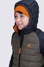 Macpac Kids' Uber Light Hooded Down Jacket, Black/Tarmac, hi-res