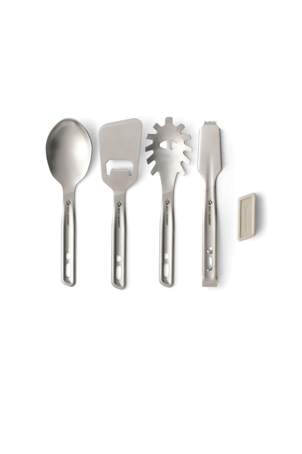 Sea to Summit Detour Stainless Steel Utensil Set &mdash; 4 Piece, Steel/Laurel Wreath, hi-res