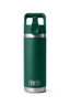 YETI® Rambler® Bottle with Straw Cap — 18 oz, Black Forest Green, hi-res
