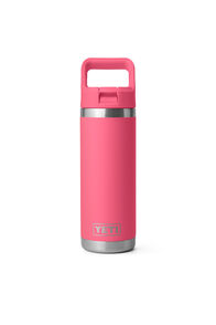 YETI® Rambler® Bottle with Straw Cap — 18 oz, Tropical Pink, hi-res
