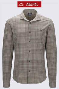 Macpac Men's Eclipse Long Sleeve Shirt, Dusky Green Check, hi-res