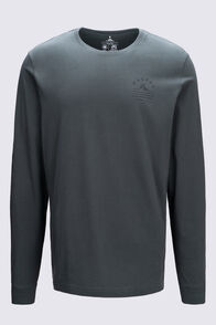 Macpac Men's Alps Fairtrade Organic Cotton Long Sleeve T-Shirt, Urban Chic, hi-res