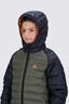 Macpac Kids' Uber Light Hooded Down Jacket, Black/Grape Leaf, hi-res