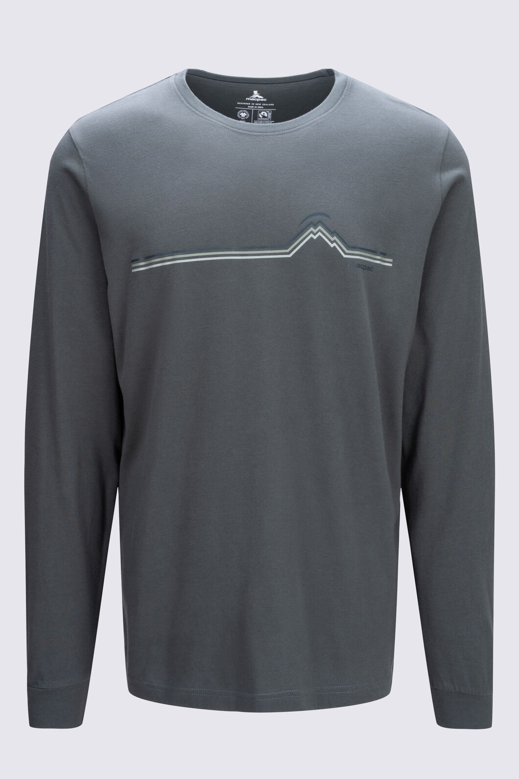 Macpac Men's Mountain Beat 2.0 Long Sleeve T-Shirt, Urban Chic, hi-res