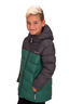 Macpac Kids' Atom Hooded Down Jacket, Evergreen/Asphalt, hi-res