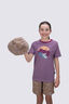Macpac Kids' Abstract Nature Fairtrade Organic Cotton Short Sleeve T-Shirt, Grapeade, hi-res