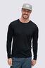 Macpac Men's Lyell 180 Merino Long Sleeve T-Shirt, Black, hi-res
