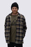 Macpac Men's Alma Fleece Lined Shirt, Shitake Plaid, hi-res
