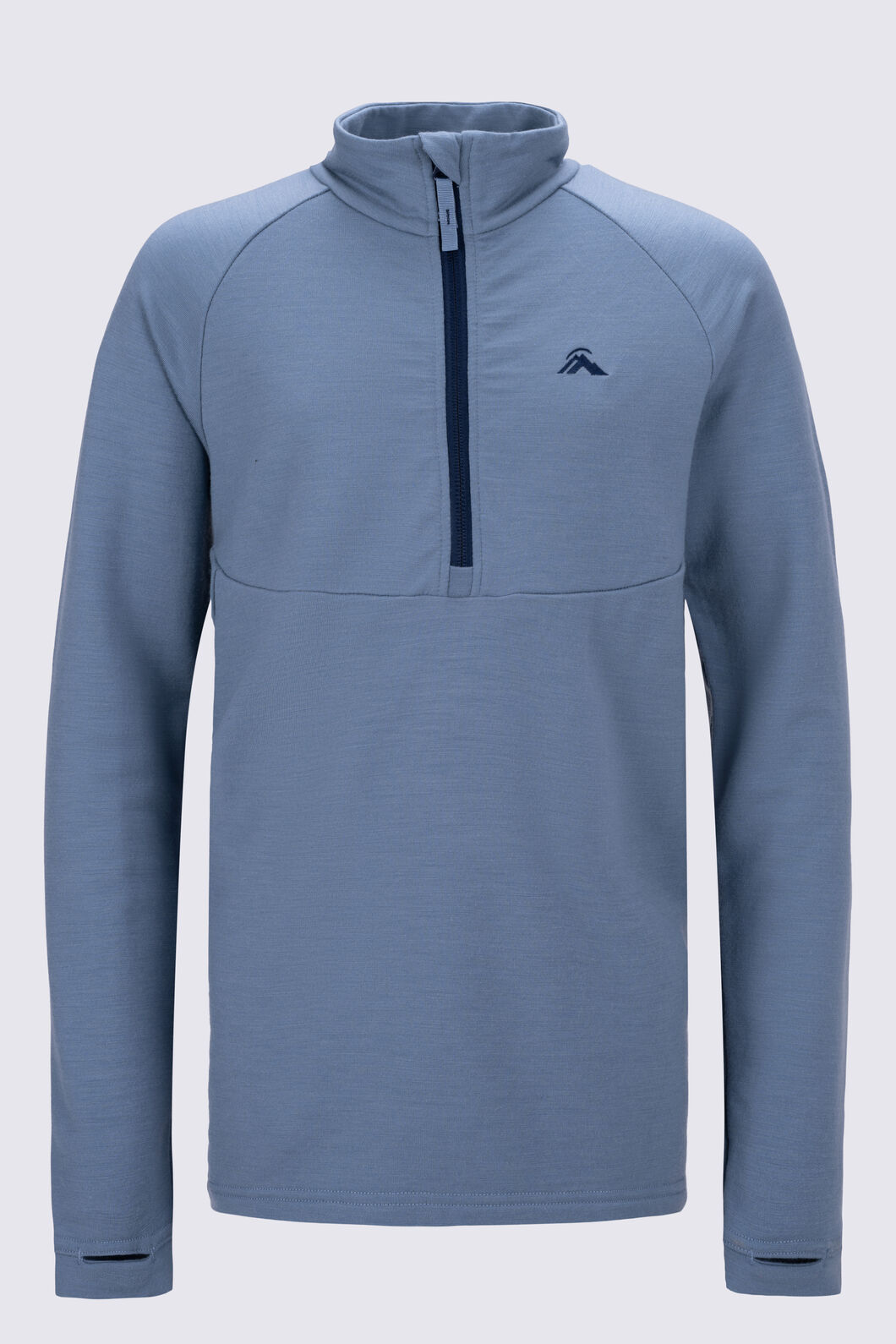 Macpac Kids' 280 Merino Pullover, Baritone Blue/Flint Stone, hi-res