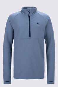 Macpac Kids' 280 Merino Pullover, Baritone Blue/Flint Stone, hi-res