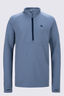 Macpac Kids' 280 Merino Pullover, Baritone Blue/Flint Stone, hi-res