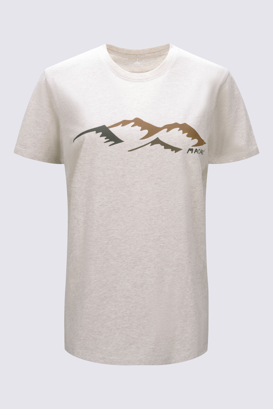 Macpac Women's McIntyre Mountains Fairtrade Organic Cotton Short Sleeve T-Shirt, French Oak Marle, hi-res