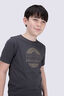 Macpac Kids' Retro Fairtrade Organic Cotton T-Shirt, Asphalt, hi-res