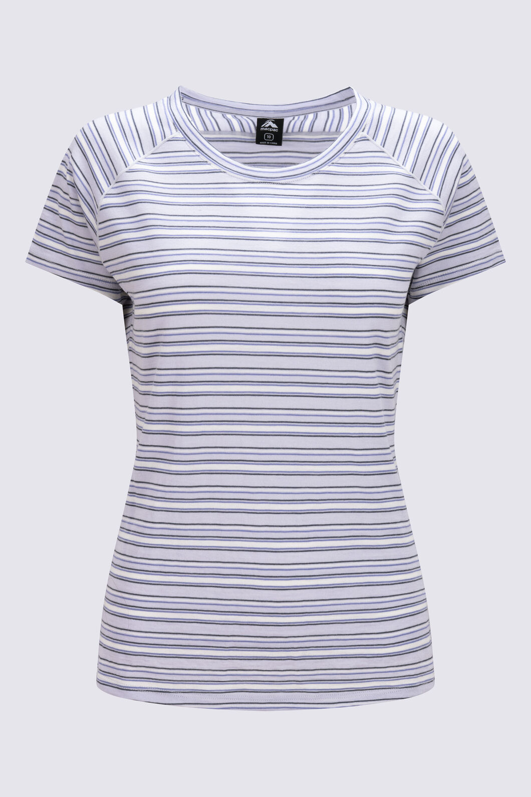Macpac Women's Ella 180 Merino T-Shirt, Cosmic Sky/Odyssey Stripe, hi-res