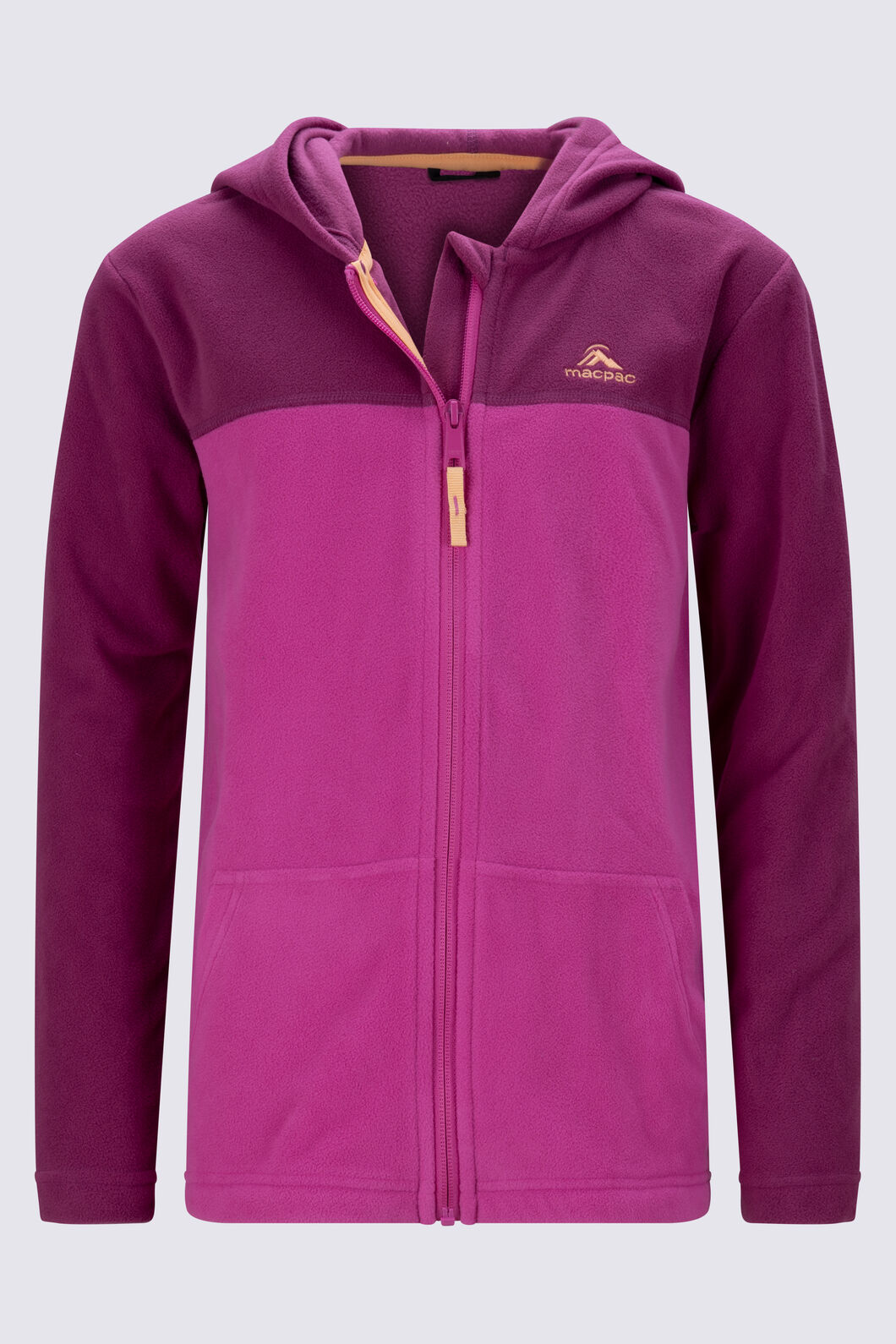 Macpac Kids' Ruru Fleece Jacket, Boysenberry/Rose Violet, hi-res