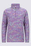 Macpac Kids' Ruru Fleece Pullover, African Violet Valley Print, hi-res
