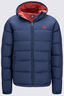 Macpac Men's Halo Hooded Down Jacket ♺, Navy Iris/Red Ochre, hi-res