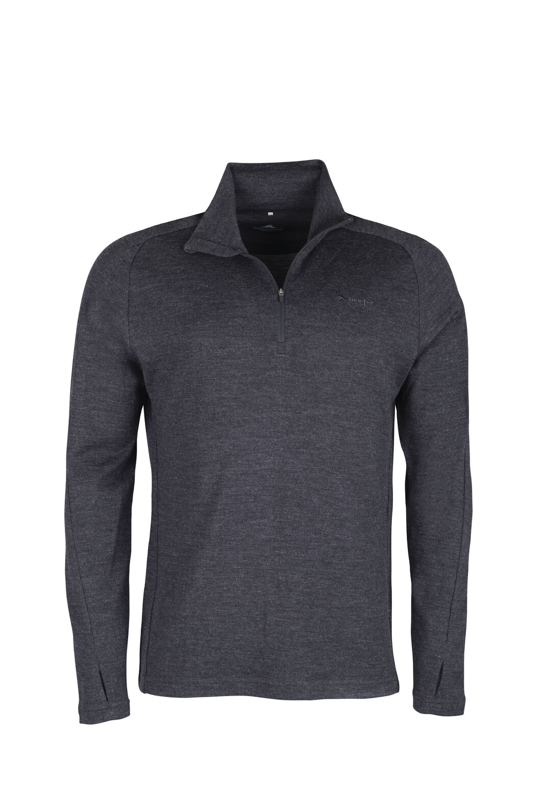 Macpac Men's Kauri 280 Merino Pullover, Charcoal Marle, hi-res