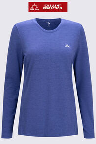 Macpac Women's brrr° Long Sleeve T-Shirt, Skipper Blue, hi-res