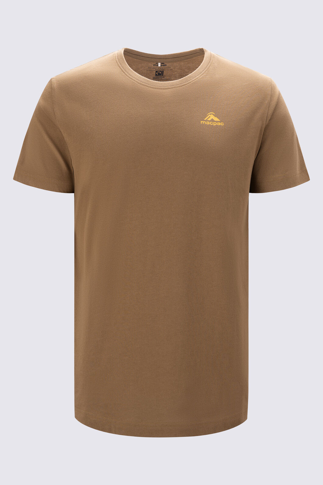 Macpac Men's Te Papakura O Taranaki NP Fairtrade Organic Cotton T-Shirt, Kangaroo, hi-res