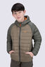 Macpac Kids' Uber Light Hooded Down Jacket, Beetle/Kelp, hi-res